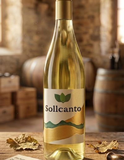 disegno bottiglia vino etichetta