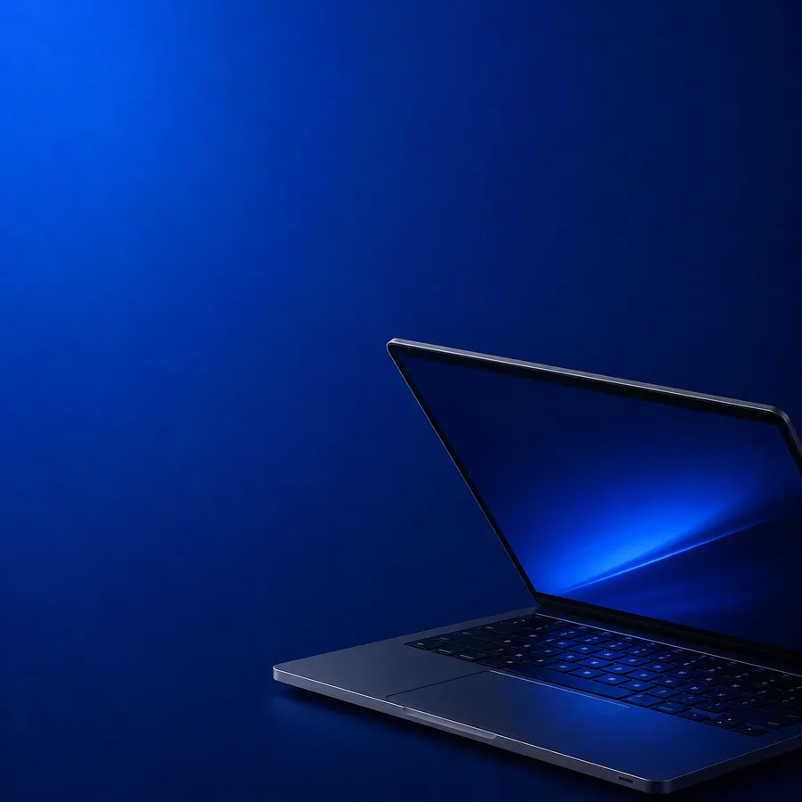Computer portatile che rappresenta la creazione di siti web professionali