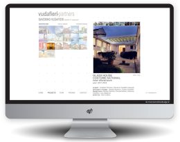 Realizzazione Sito Web | Studio Architettura Vudafieri and Parntners | <a href="http://www.marcomotta.it/vudafieri/index.html" target="_blank">link al sito web</a>